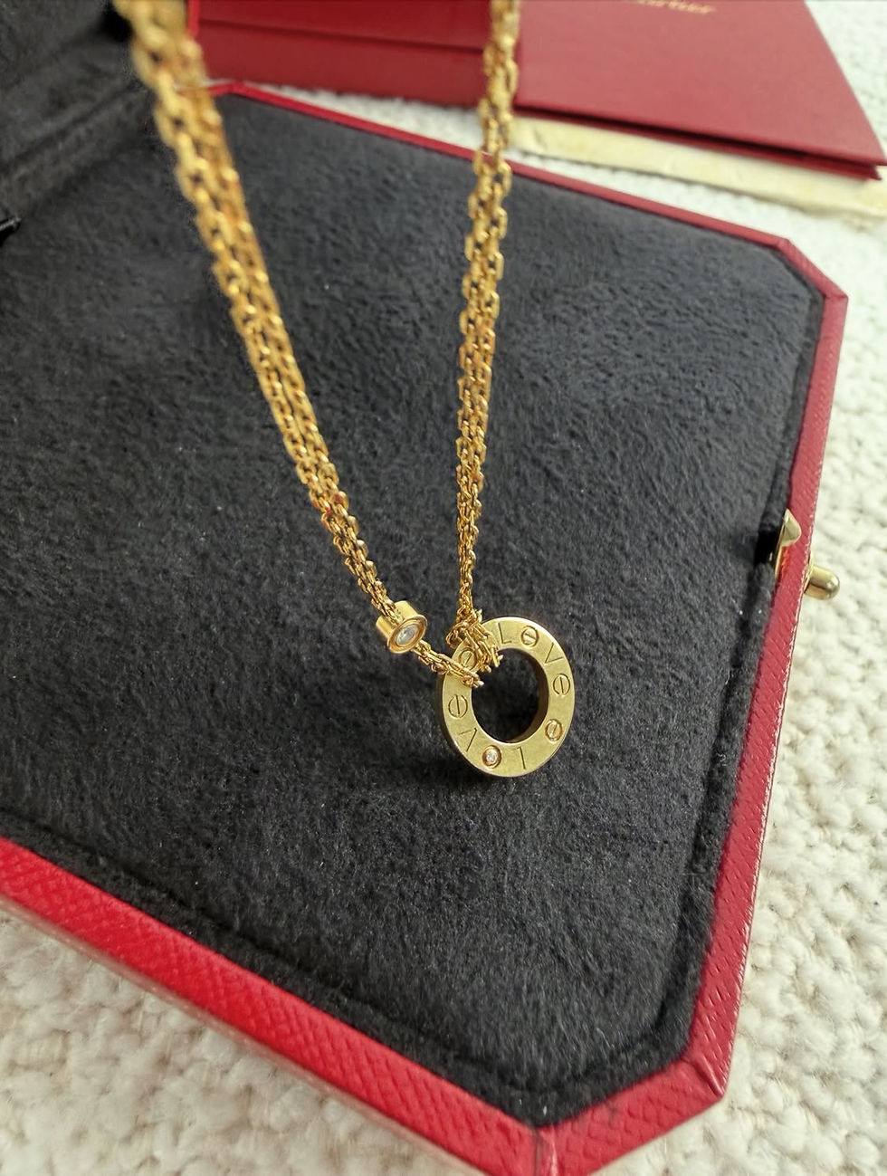 Thumbnail: Cartier Love Necklace With 2 Diamonds Yellow Gold (2017)
