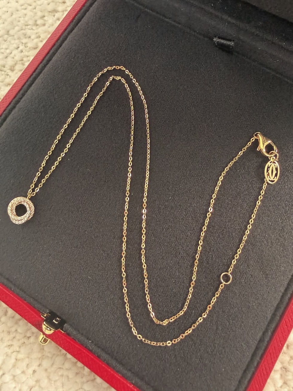 Thumbnail: Cartier Full Set Trinity Necklace Diamonds Paved (2023)