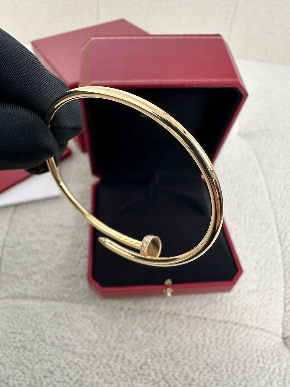 Thumbnail: Cartier Juste Un Clou Bracelet SM Yellow Gold With Diamonds Size 16 (2023)