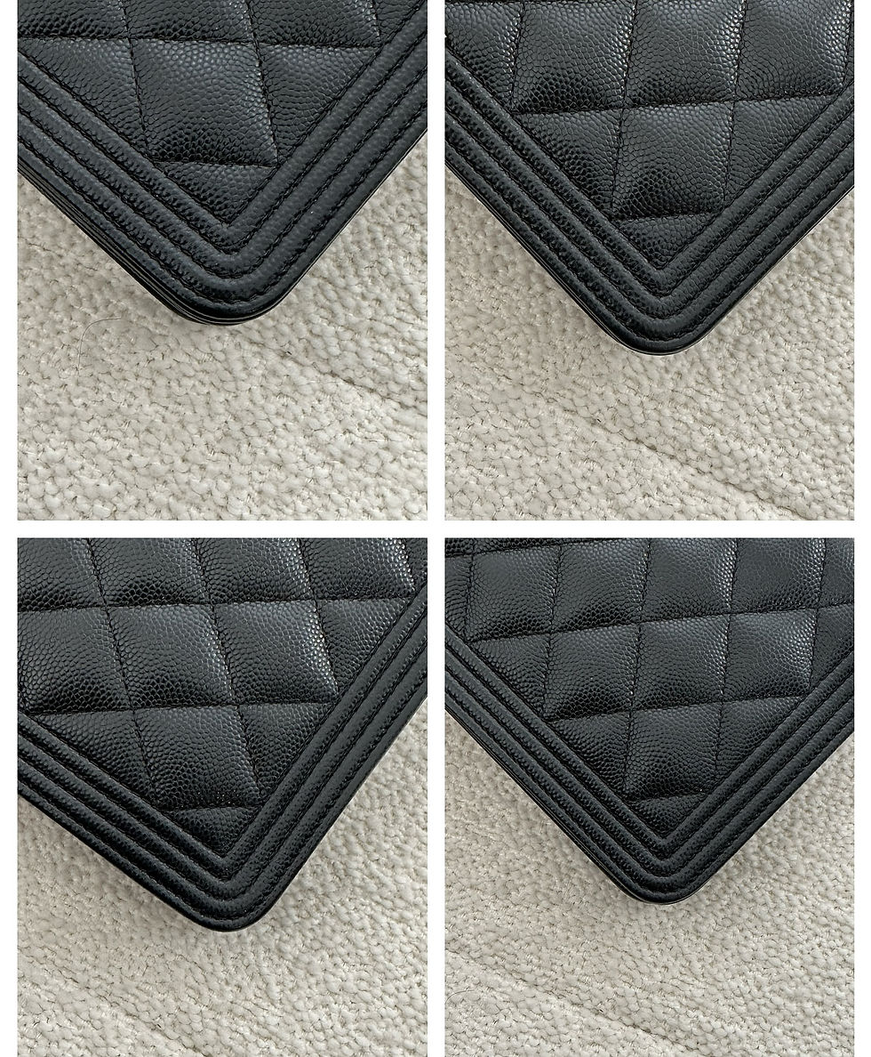 Thumbnail: Chanel  Black Caviar Boy Wallet On Chain GHW (2021)