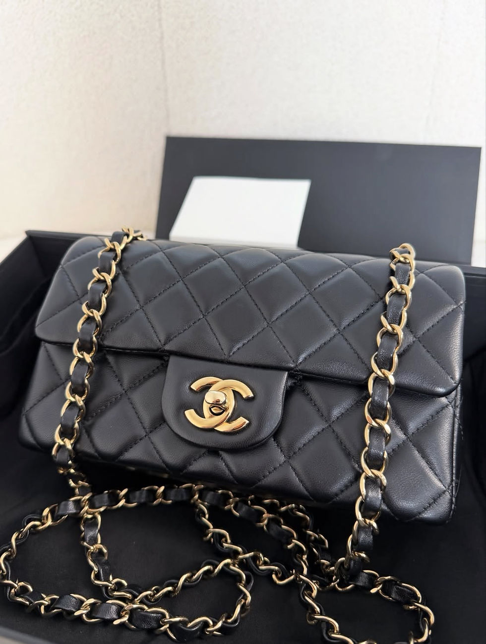 Thumbnail: Chanel Full Set Black Rectangular Mini GHW（2024）