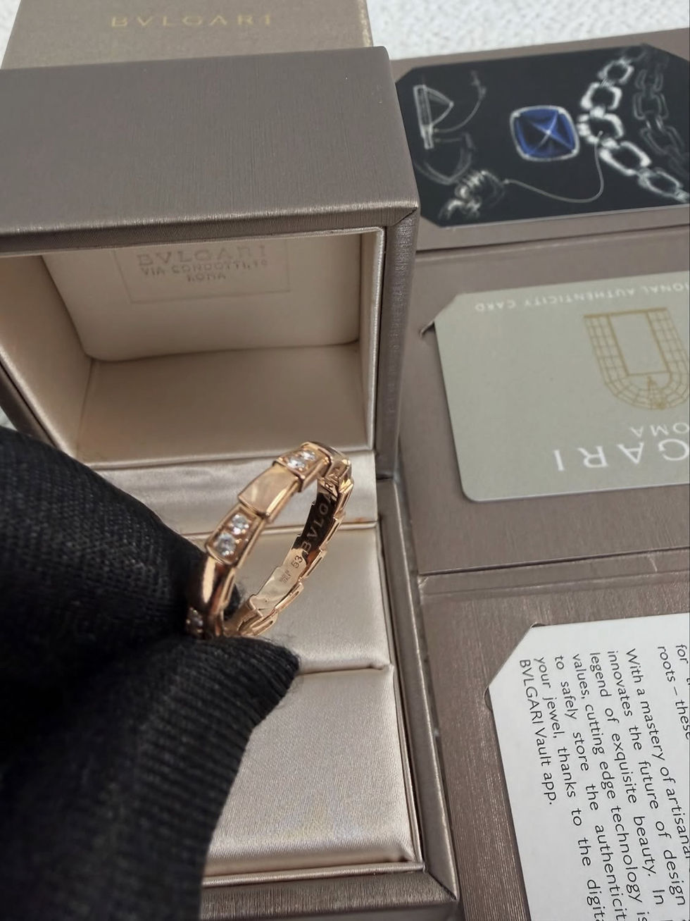 Thumbnail: Bvlgari Serpenti Viper Ring With Diamond Size 53
