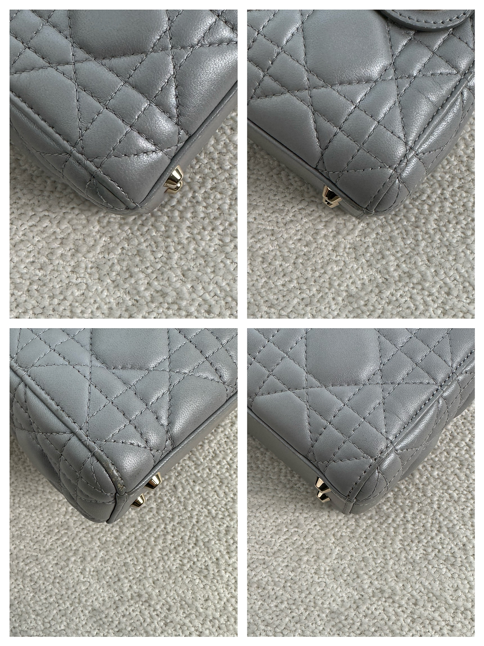 Thumbnail: Dior Lady Dior Mini Grey GHW