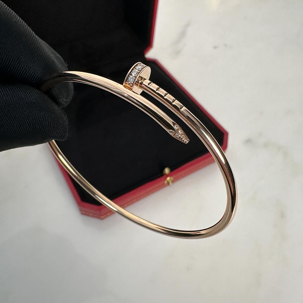 Thumbnail: Cartier Juste Un Clou Bracelet Small Model Rose Gold With Diamonds Size 17 (2020