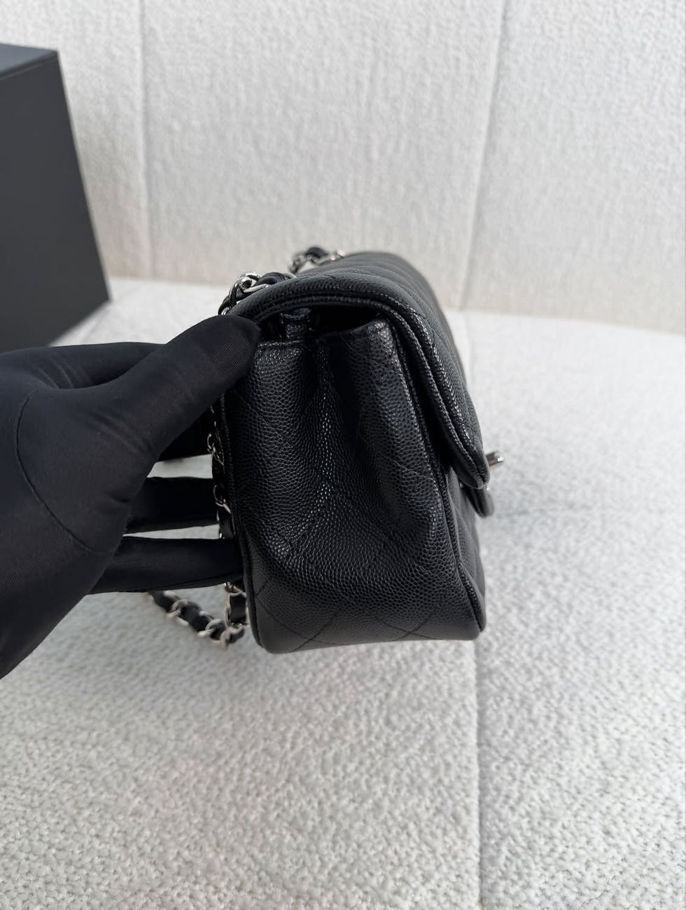 Thumbnail: Chanel Full Set Black Cavair Mini Square SHW (2017)