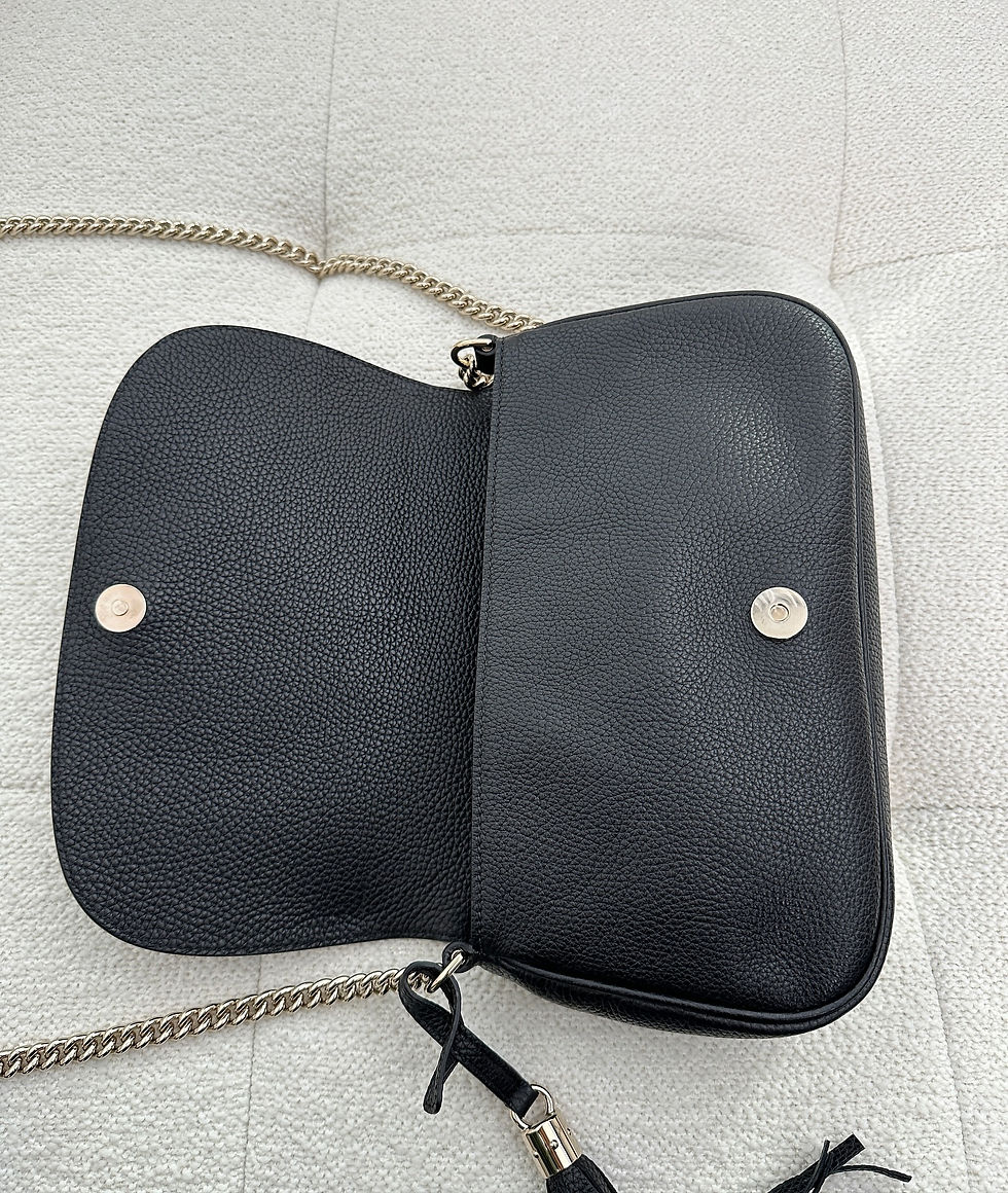 Thumbnail: Gucci Black GG Flap Bag