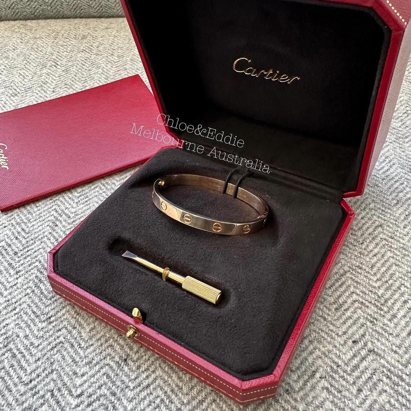 Cartier Love Bracelet Rose Gold Size 16