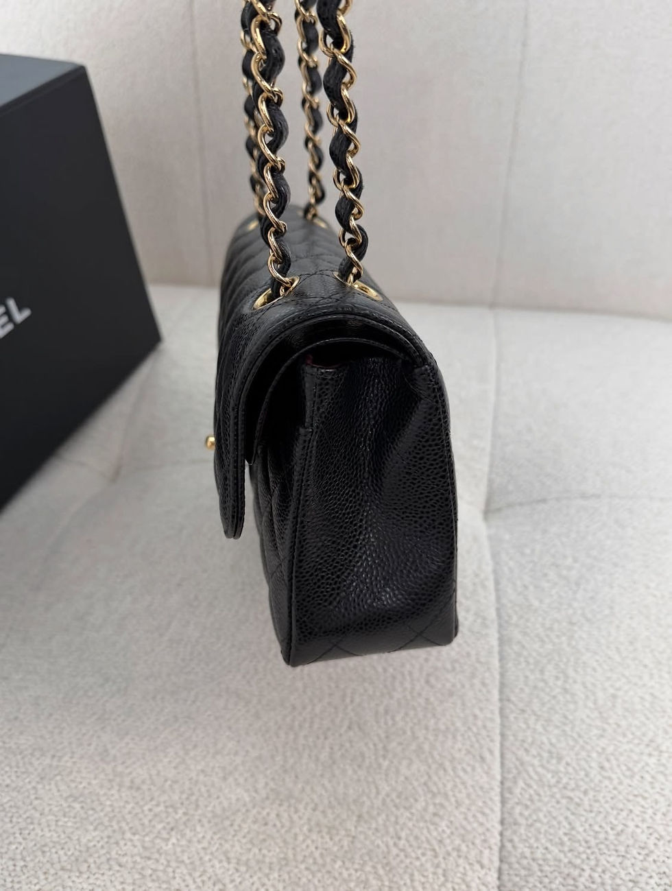Thumbnail: Chanel Black Caviar Classic Flap Small GHW (2021）
