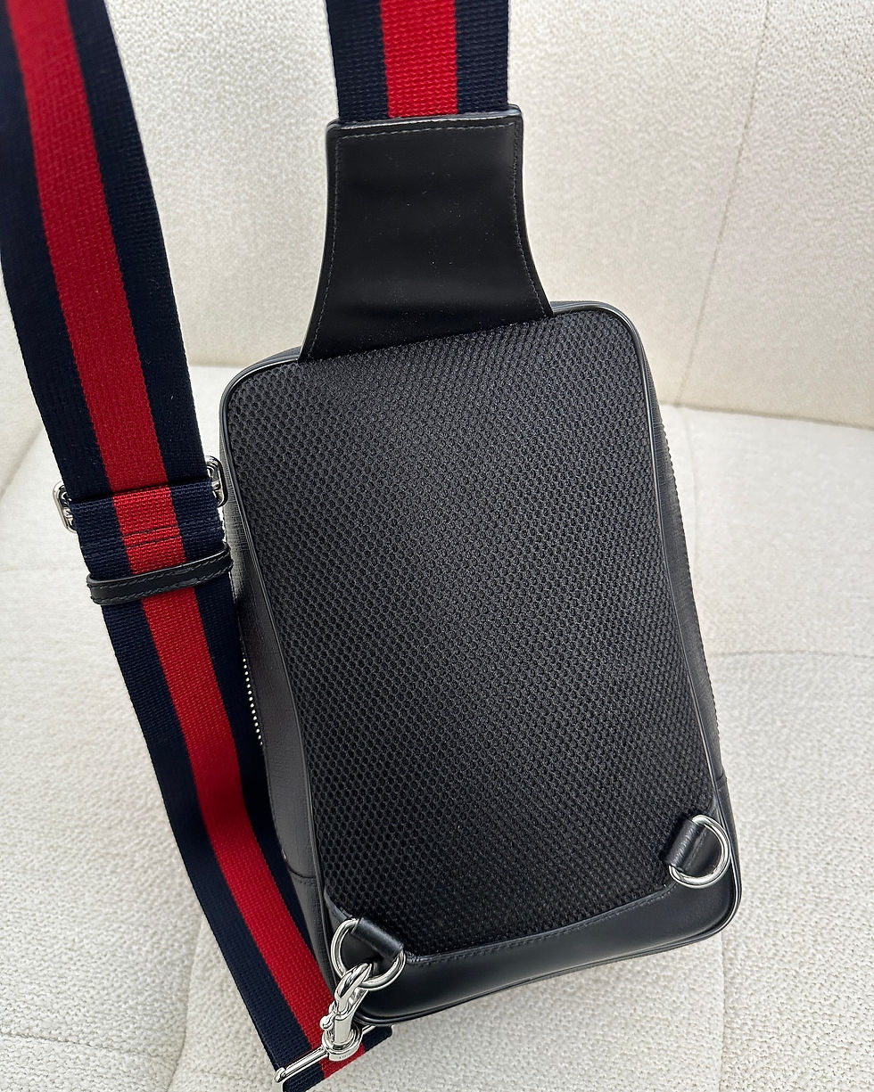 Thumbnail: Gucci GG Black Sling Backpack SHW