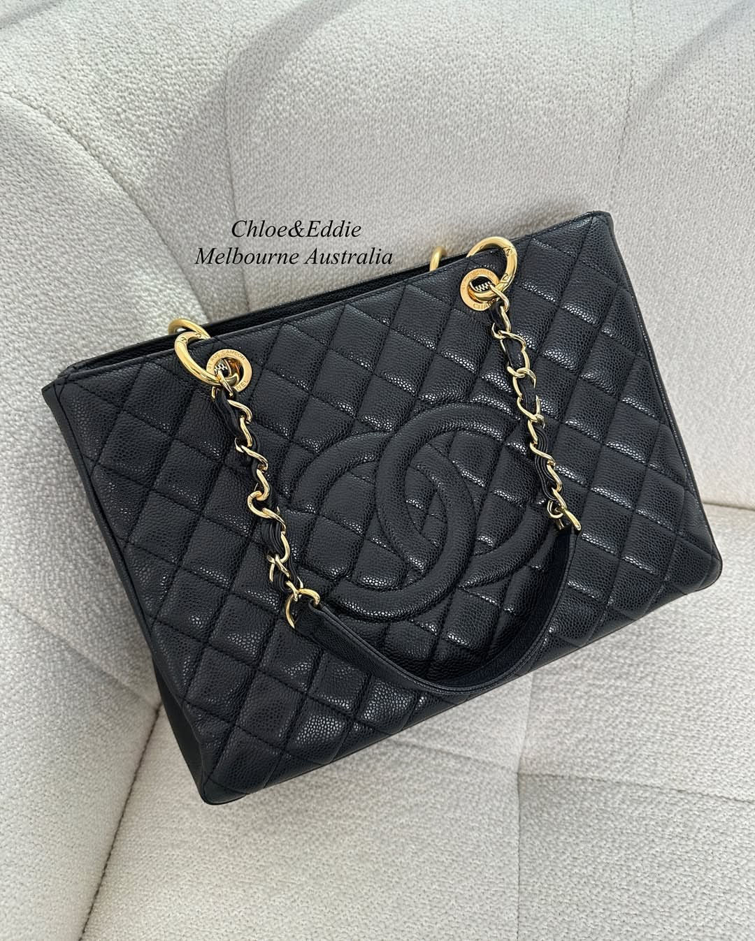 Chanel Black Caviar Grand Shopping Tote （2012）