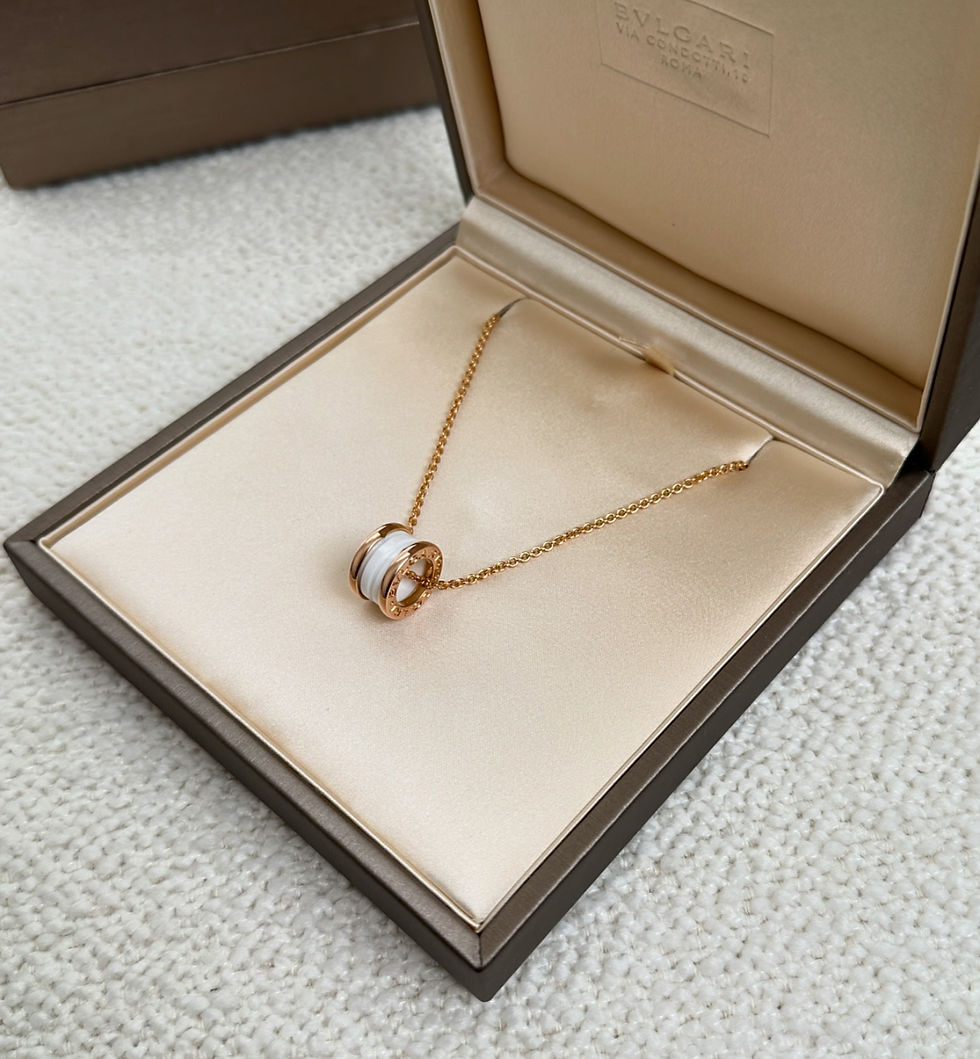 Thumbnail: Bvlgari B.Zero1 Necklace Rose Gold With White Ceramic