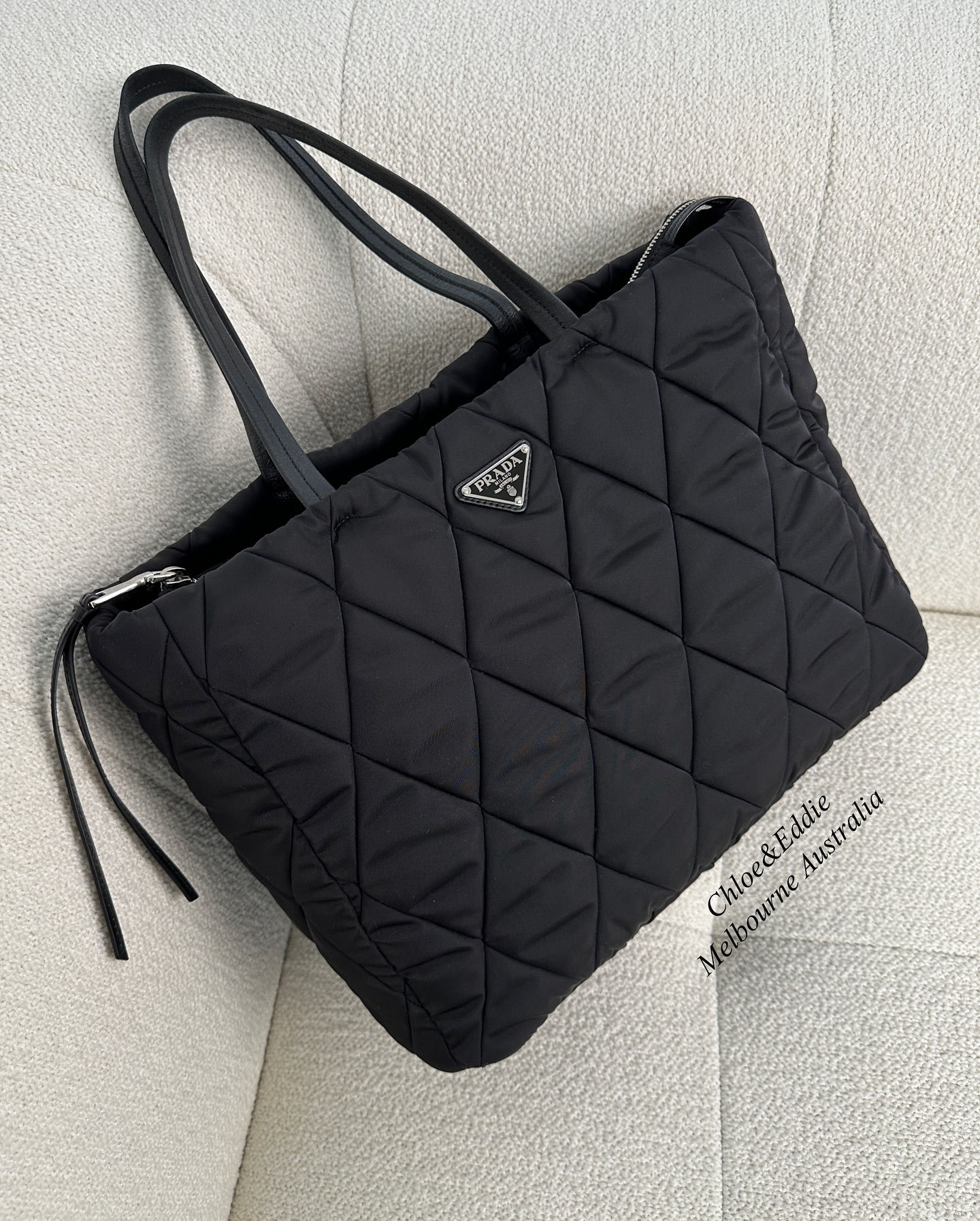 Prada Black Padded Nylon Tote