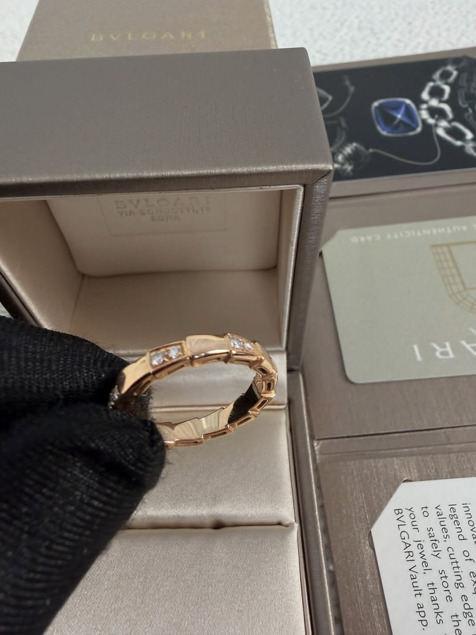 Thumbnail: Bvlgari Serpenti Viper Ring With Diamond Size 53