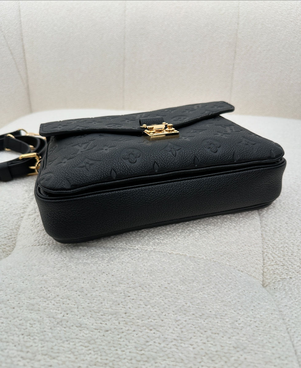 Thumbnail: Louis Vuitton Black Monogram Empreinte Pochette Metis (2020, Microchip)