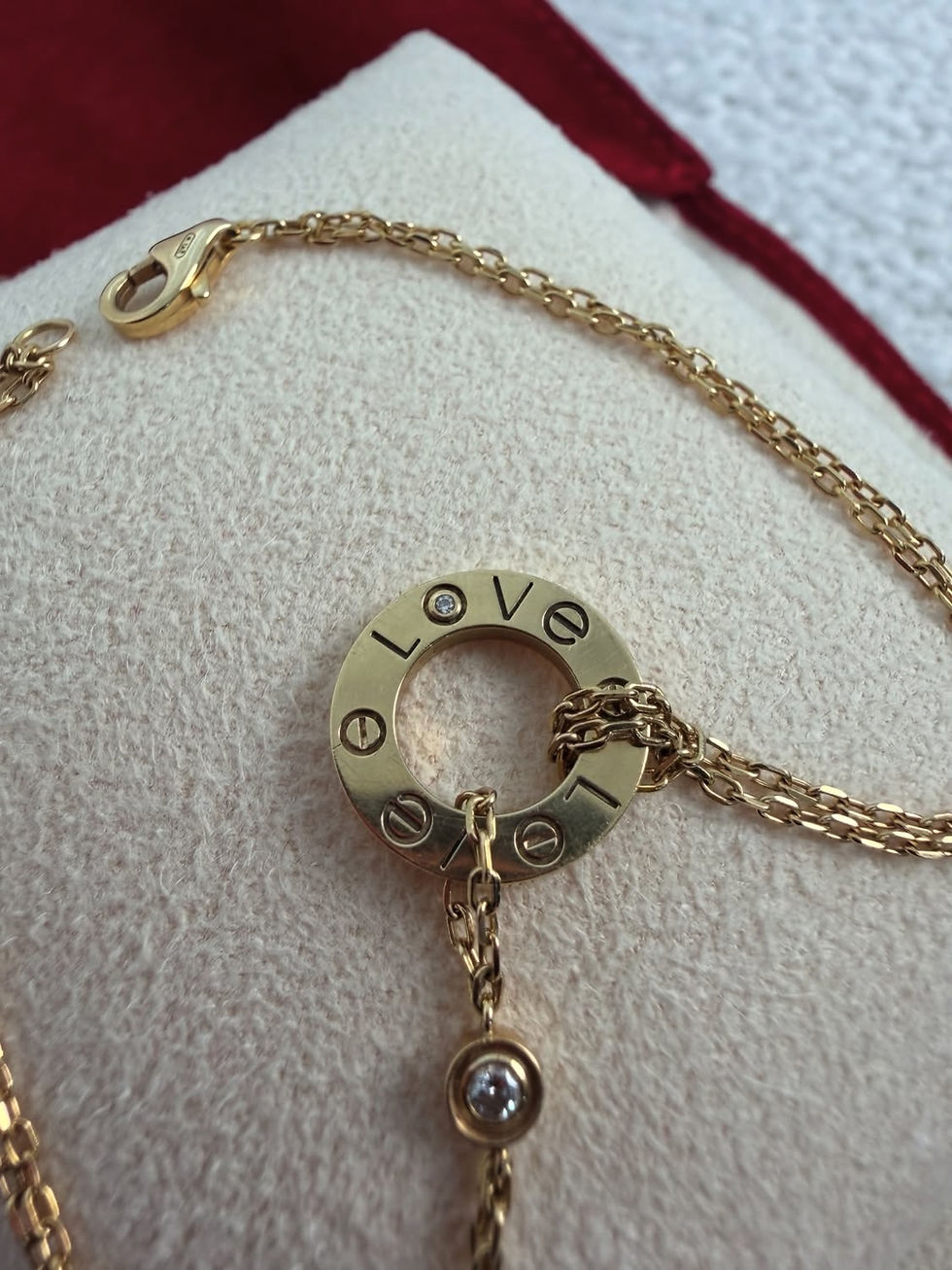 Thumbnail: Cartier Love Bracelet On Chain With 2 Diamonds