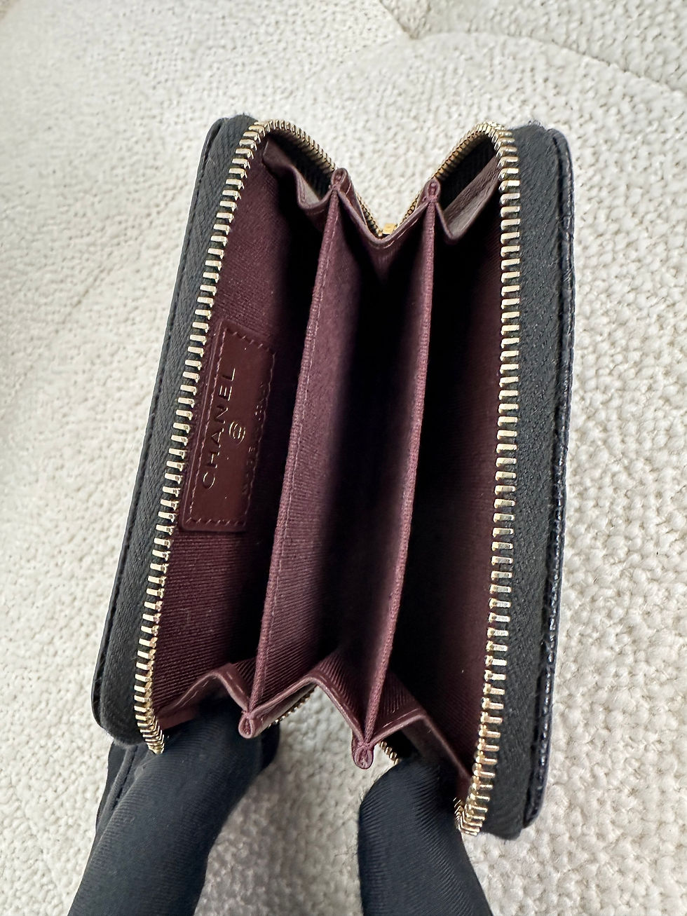 Thumbnail: Chanel Full Set Black Card Holder GHW