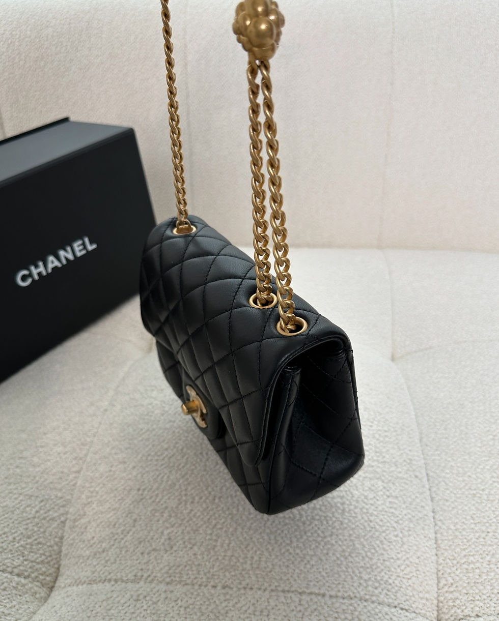 Thumbnail: Chanel Camellia Chain Mini Square Flap Bag (2023)
