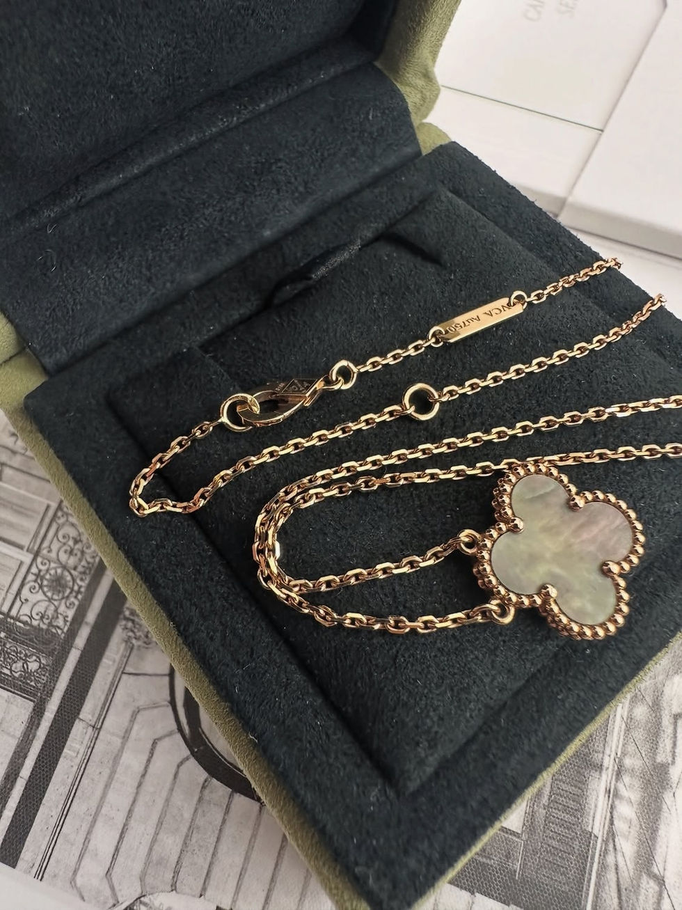 Thumbnail: Van Cleef & Arpels Vintage Alhambra Pendant Grey Mother Of Pearl