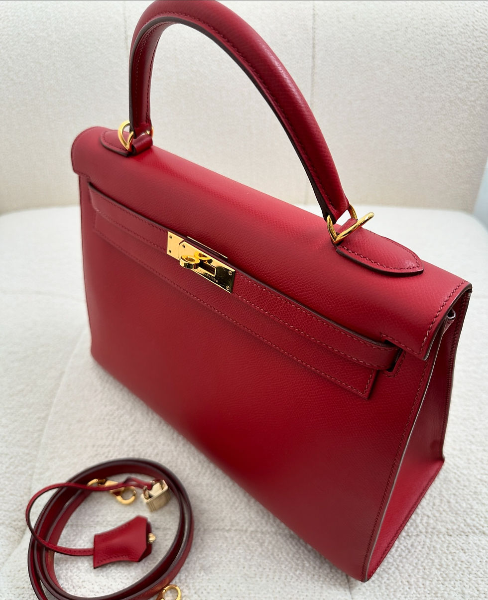 Thumbnail: Hermes Vintage Kelly 32 Rouge Vif GHW (2006)