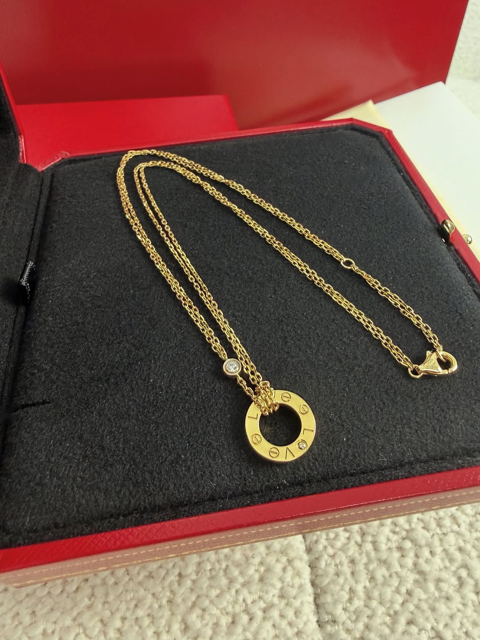 Thumbnail: Cartier Love Necklace With 2 Diamonds Yellow Gold (2021)
