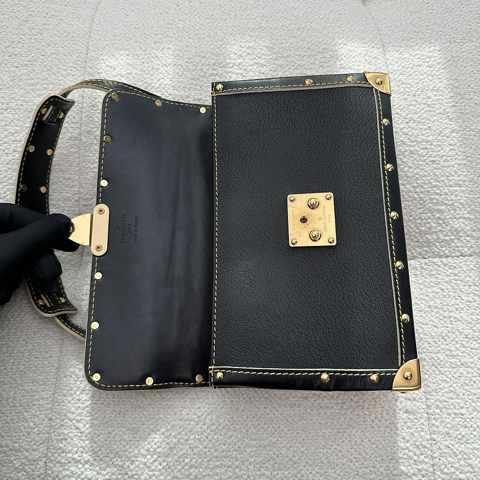 Thumbnail: Louis Vuitton Black Vintage Suhali Small Shoulder Bag