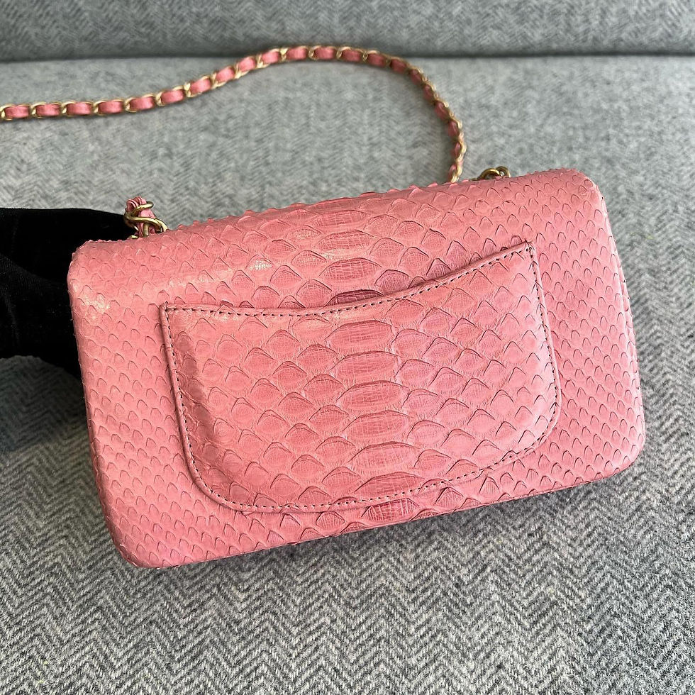 Thumbnail: Chanel Pink Rectangular Mini Python GHW
