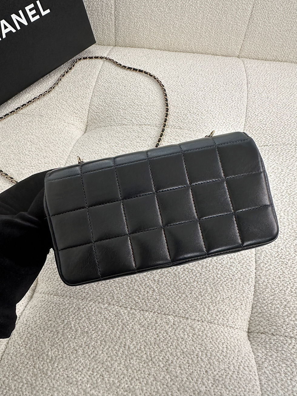 Thumbnail: Chanel Vintage Single Flap Black GHW 9 Series 