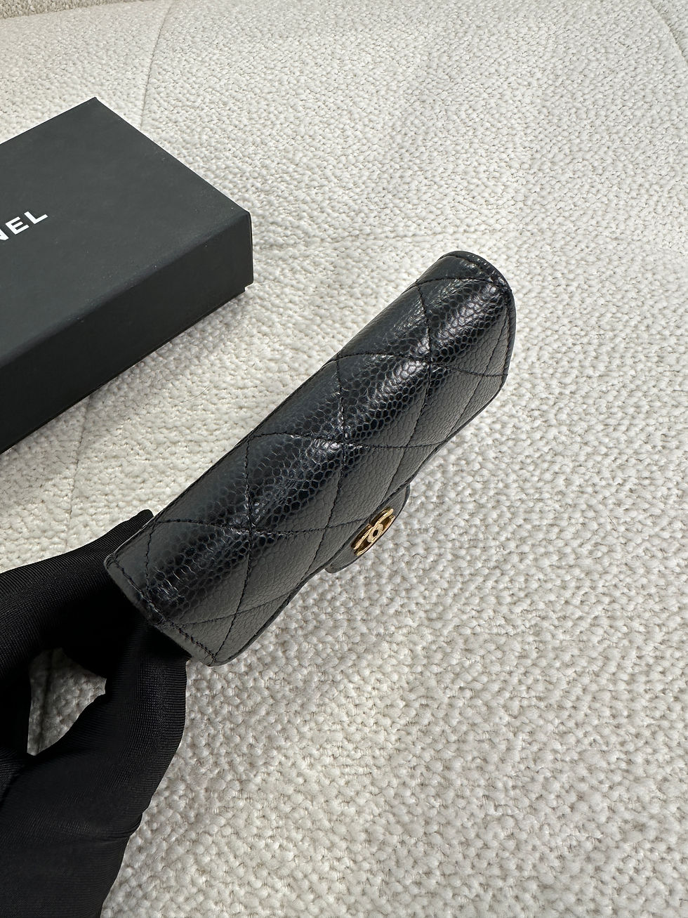 Thumbnail: Chanel Black Caviar Flap Card Holder GHW(2022)