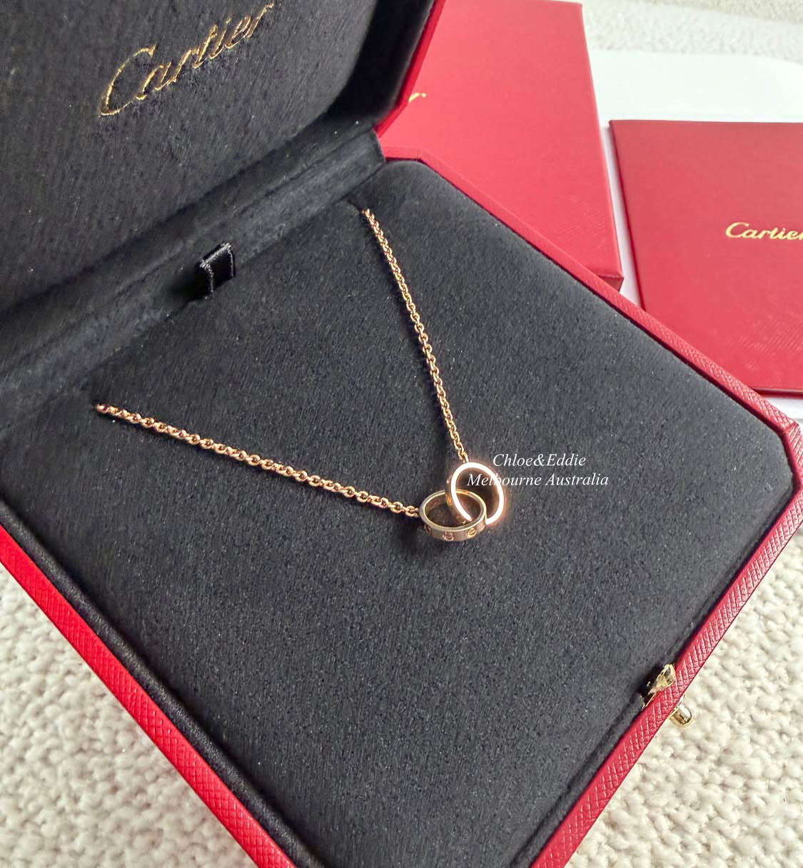 Cartier Full Set Love Necklace Rose Gold (2022)