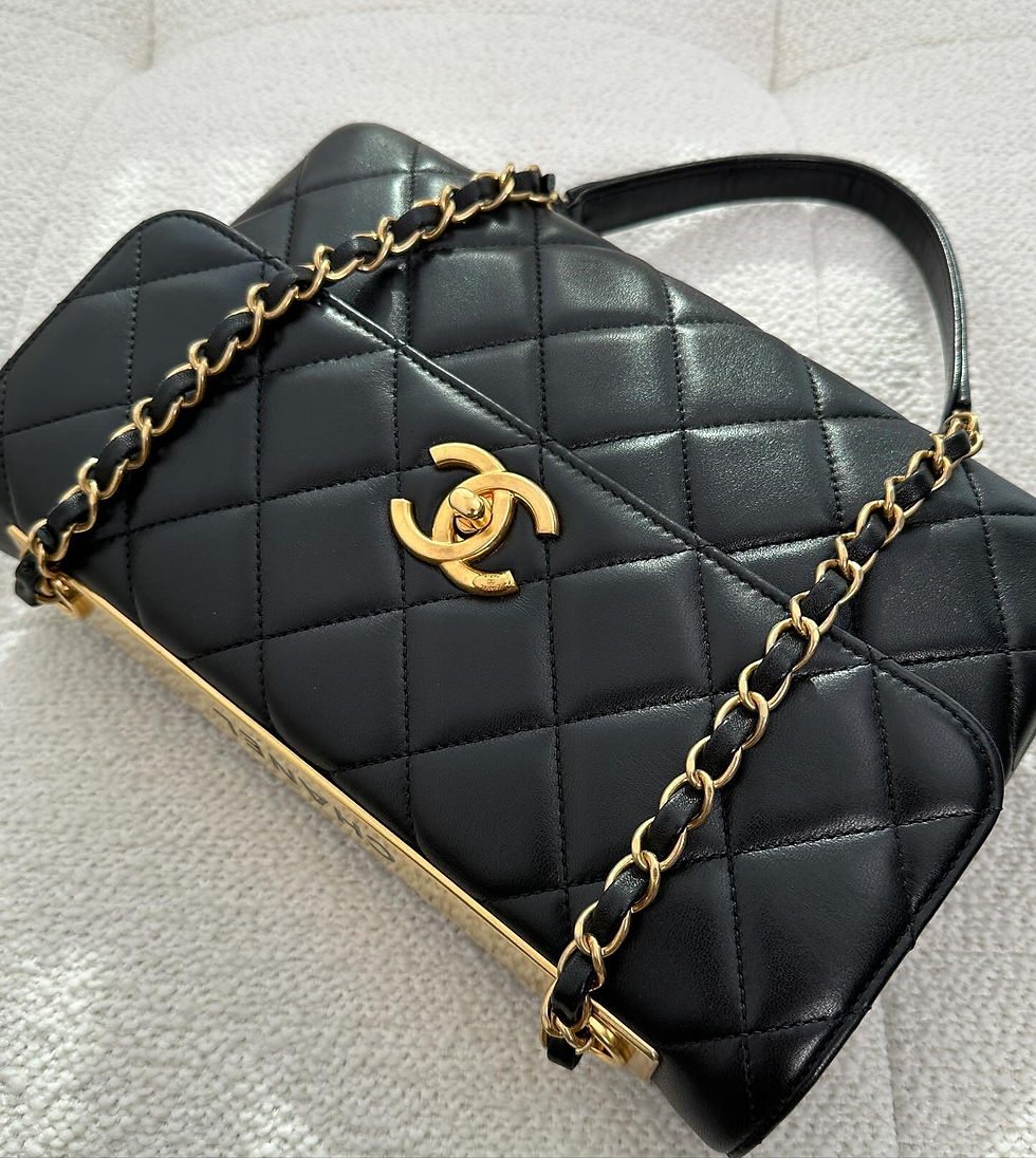 Thumbnail: Chanel Black Trendy CC Shoulder Bag GHW 21 Series