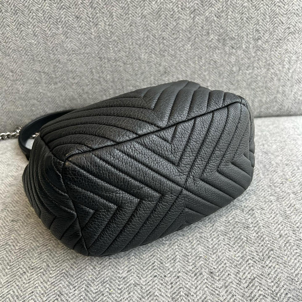 Thumbnail: Chanel Charcoal Drawstring Bag 23 Series