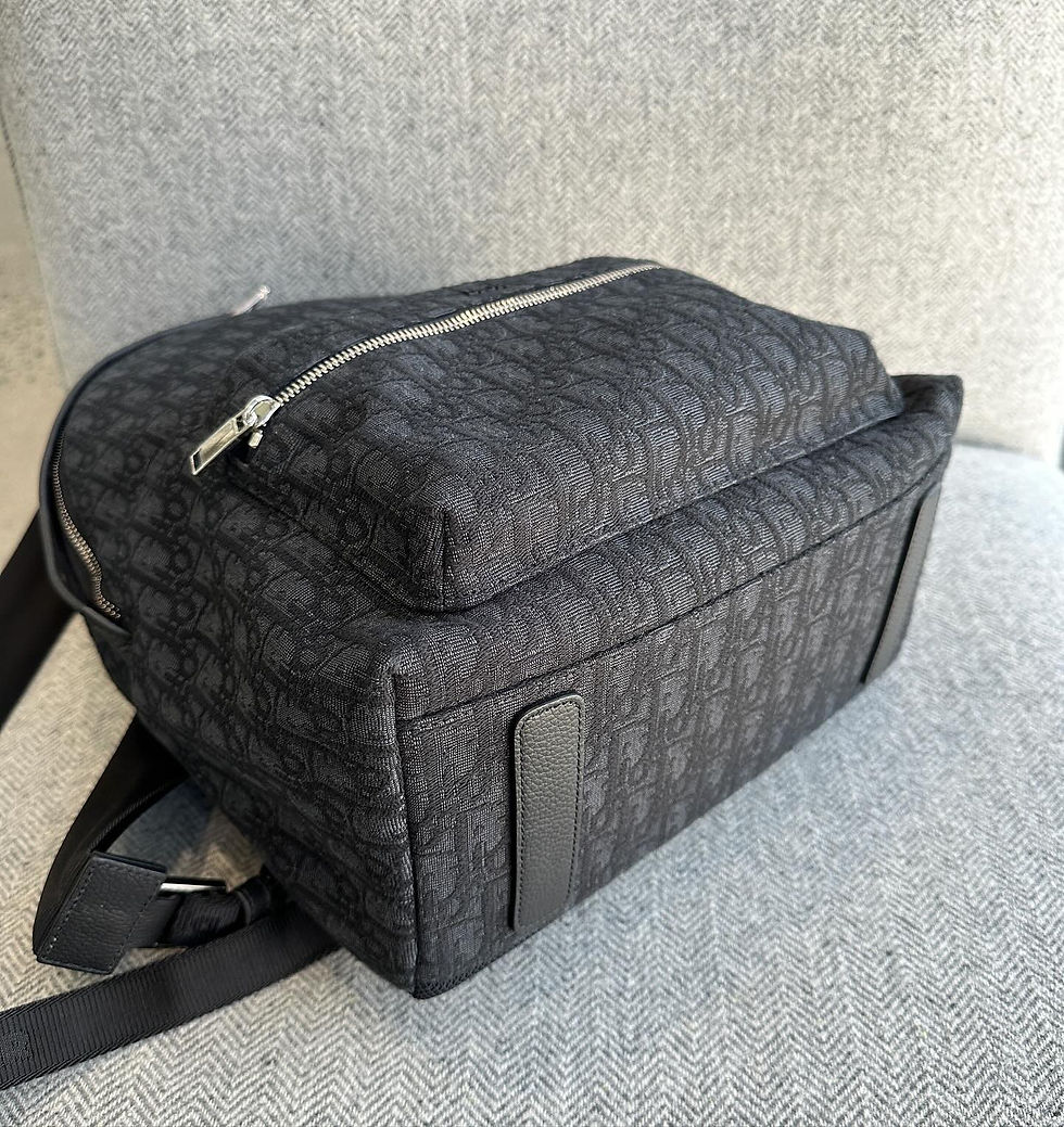 Thumbnail: Dior Black Oblique Jacquard Rider Backpack SHW (2024)