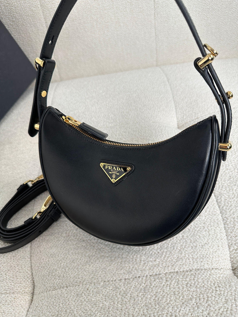 Thumbnail: Prada Arque Leather Bag Small GHW (2024)