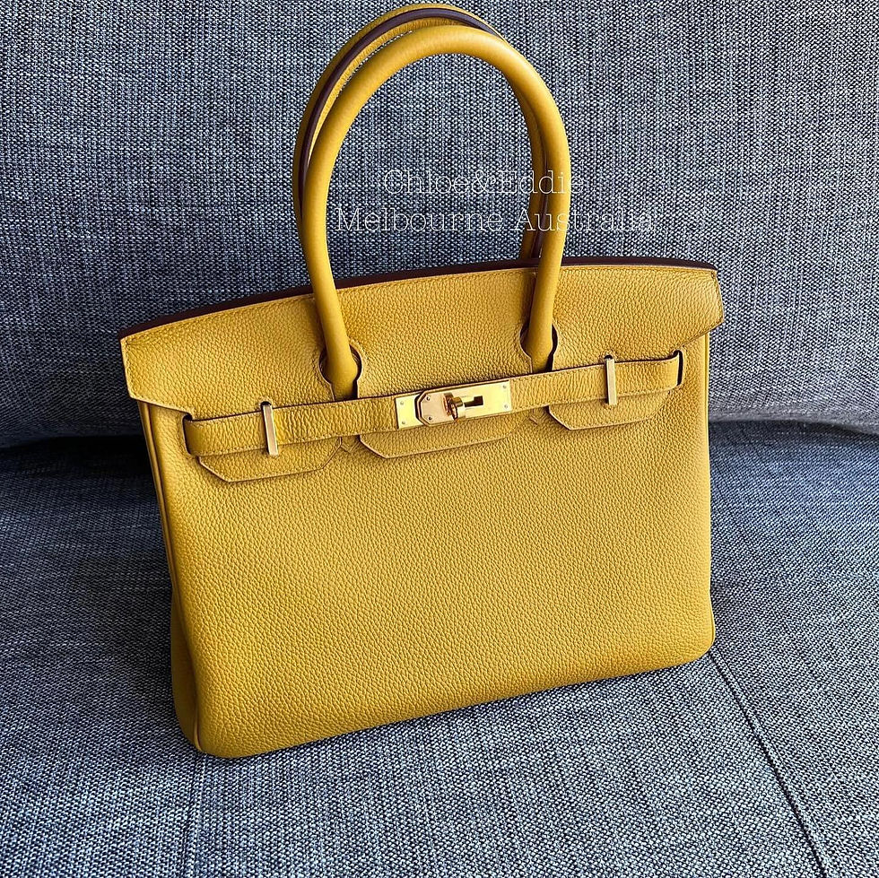 Thumbnail: Hermes Birkin 30 Jaune Amber GHW C Stamp