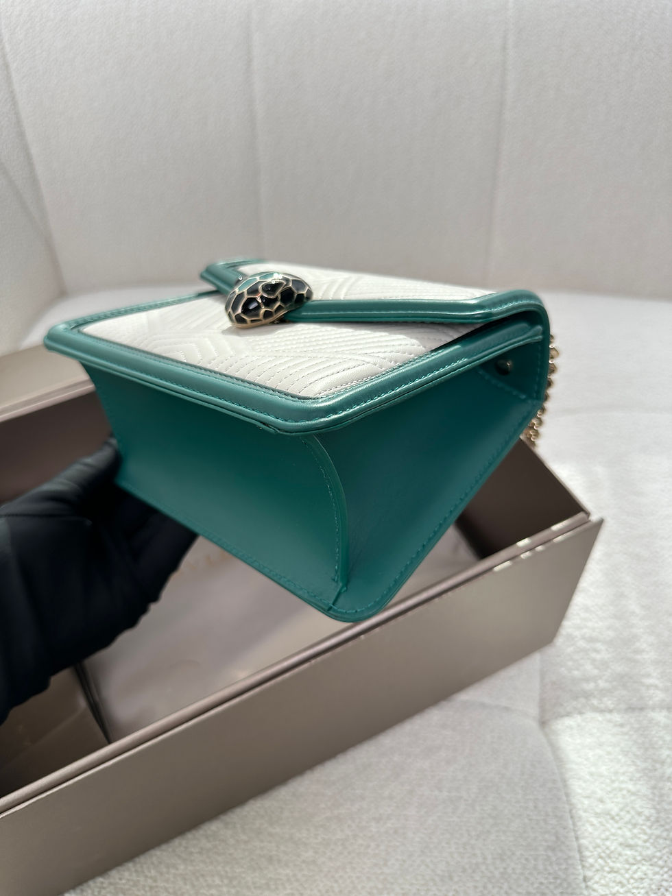 Thumbnail: Bvlgari Top Handle Serpenti Diamond Blast Bag