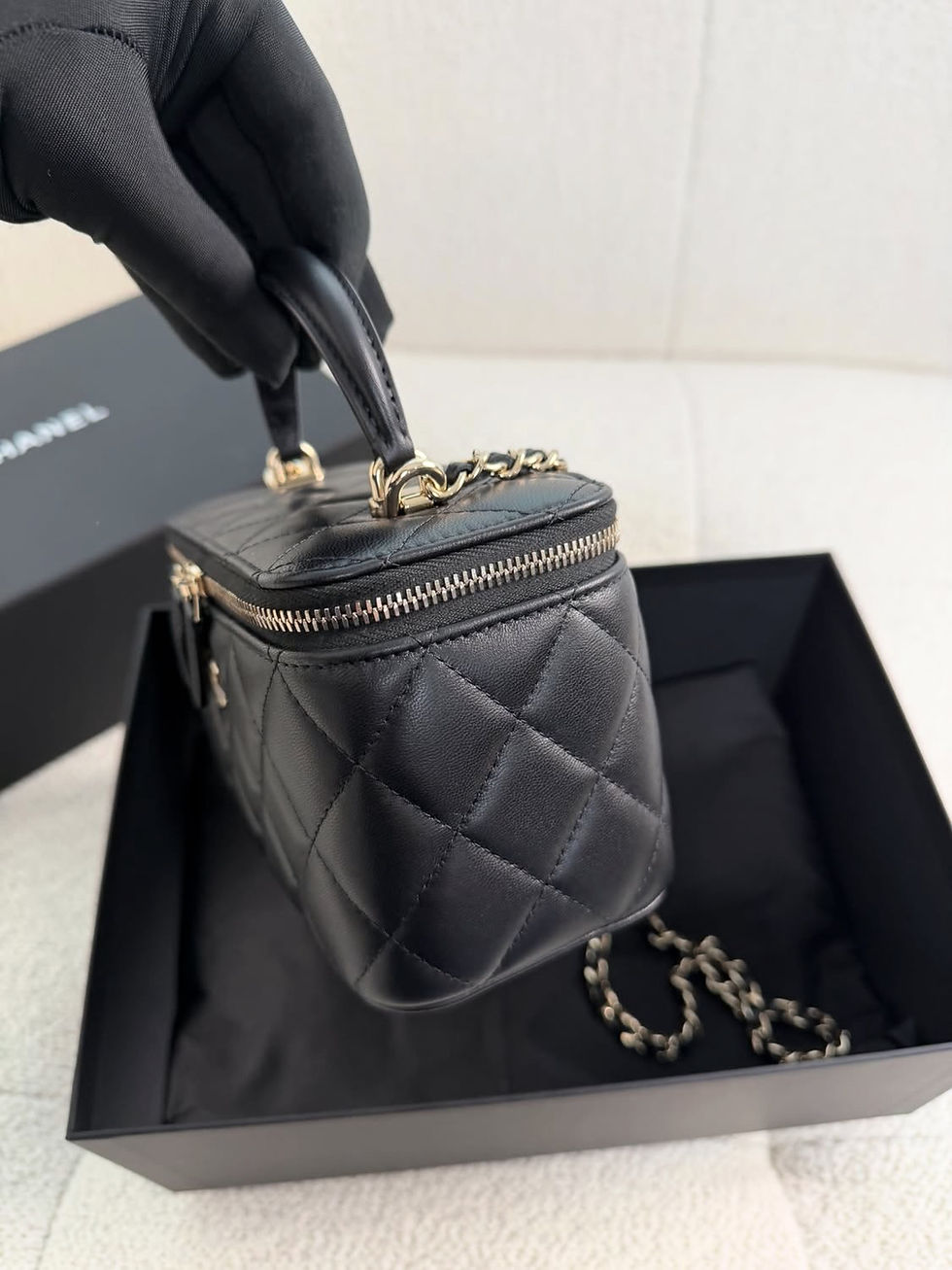 Thumbnail: Chanel Top Handle Vanity With Chain