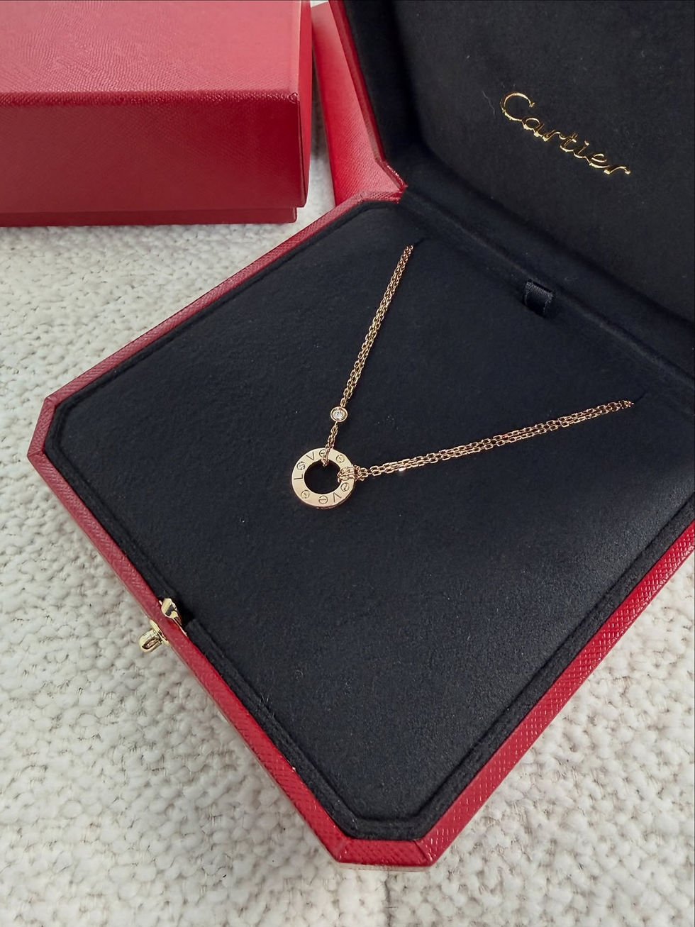 Thumbnail: Cartier Love Necklace With 2 Diamonds Rose Gold (2021)