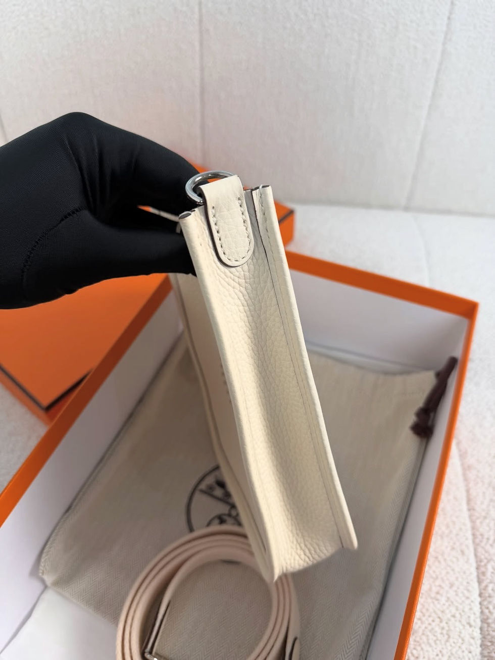 Thumbnail: Hermes Mini Evelyne Nata SHW (2022)