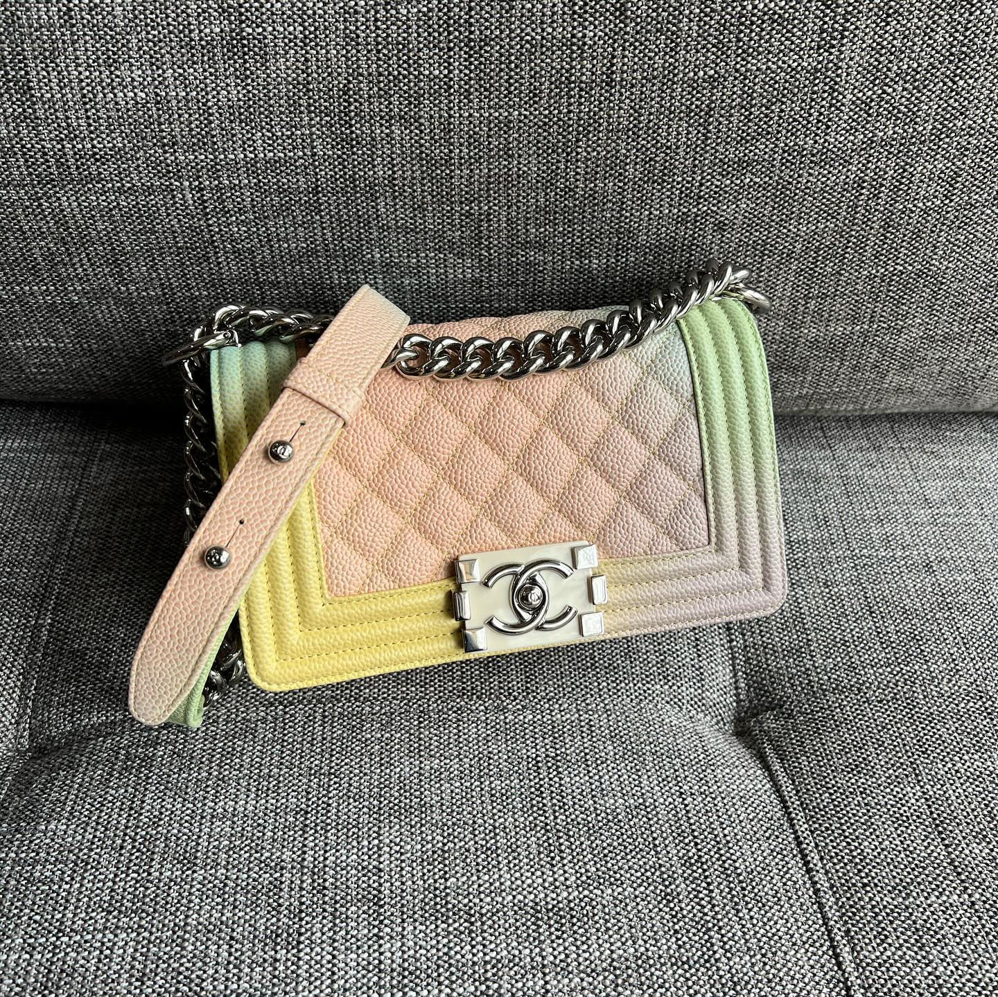 Chanel Rainbow Caviar Small Boy 25 Series