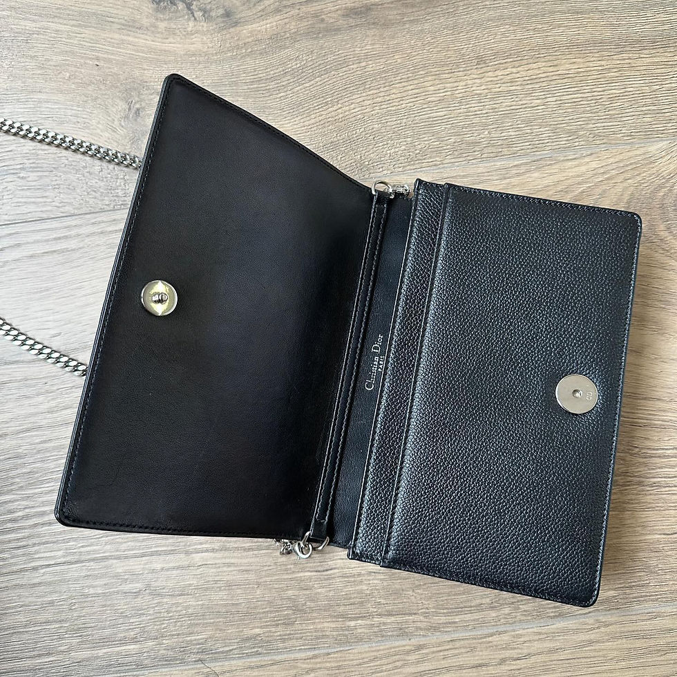 Thumbnail: Dior Black Diorama Wallet On Chain SHW (2016)