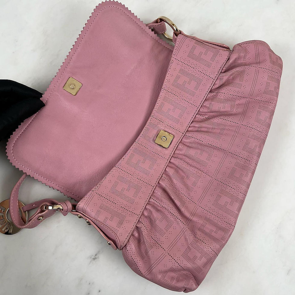 Thumbnail: Fendi Pink Leather Chef Flap Bag GHW
