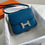 Thumbnail: Hermes  Constance III Mini Bleu Izmir Epsom Stamp T