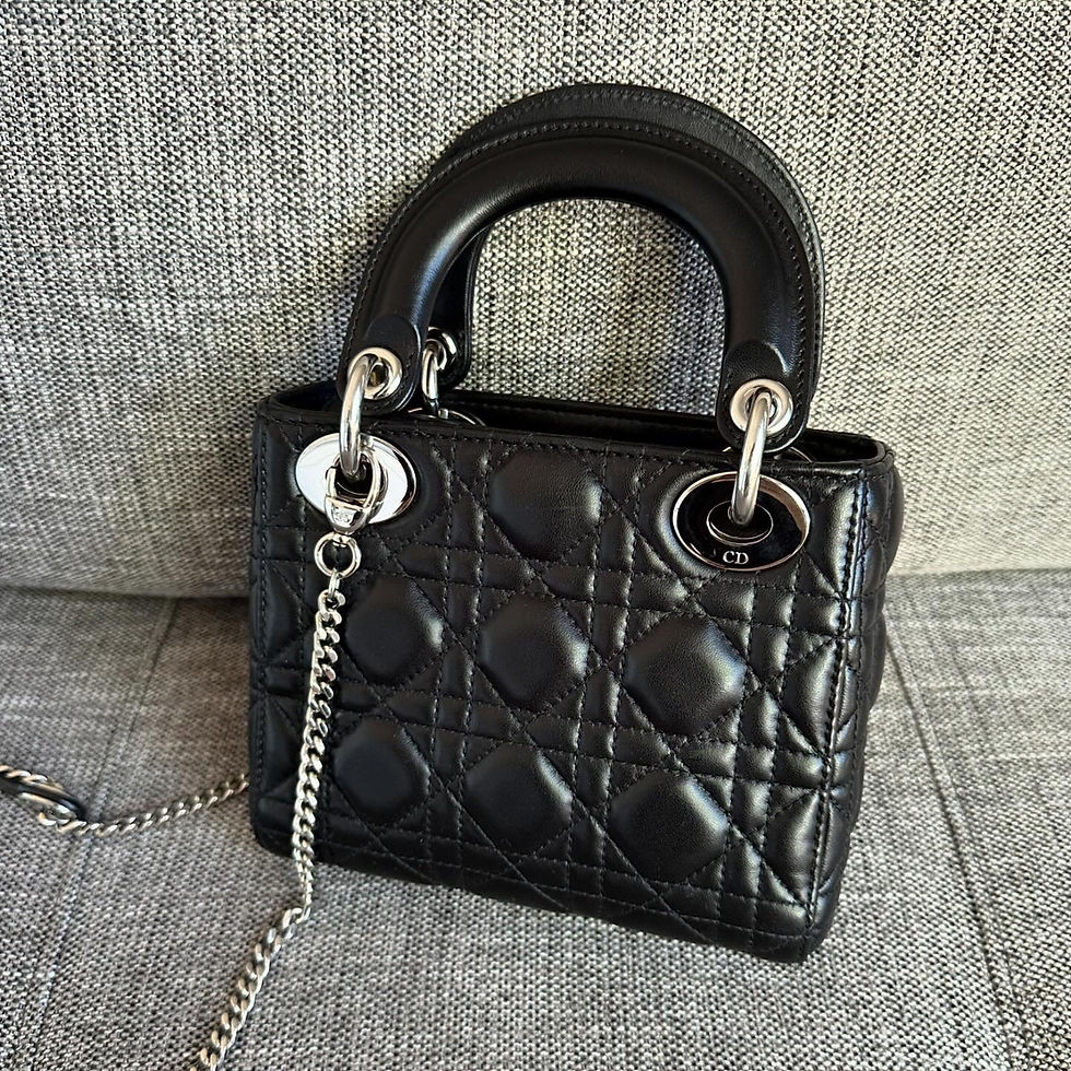 Thumbnail: Dior Lady Dior Mini Black SHW (2019)