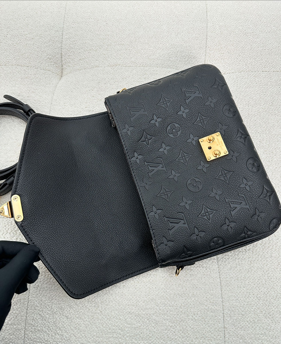 Thumbnail: Louis Vuitton Black Monogram Empreinte Pochette Metis (2020, Microchip)
