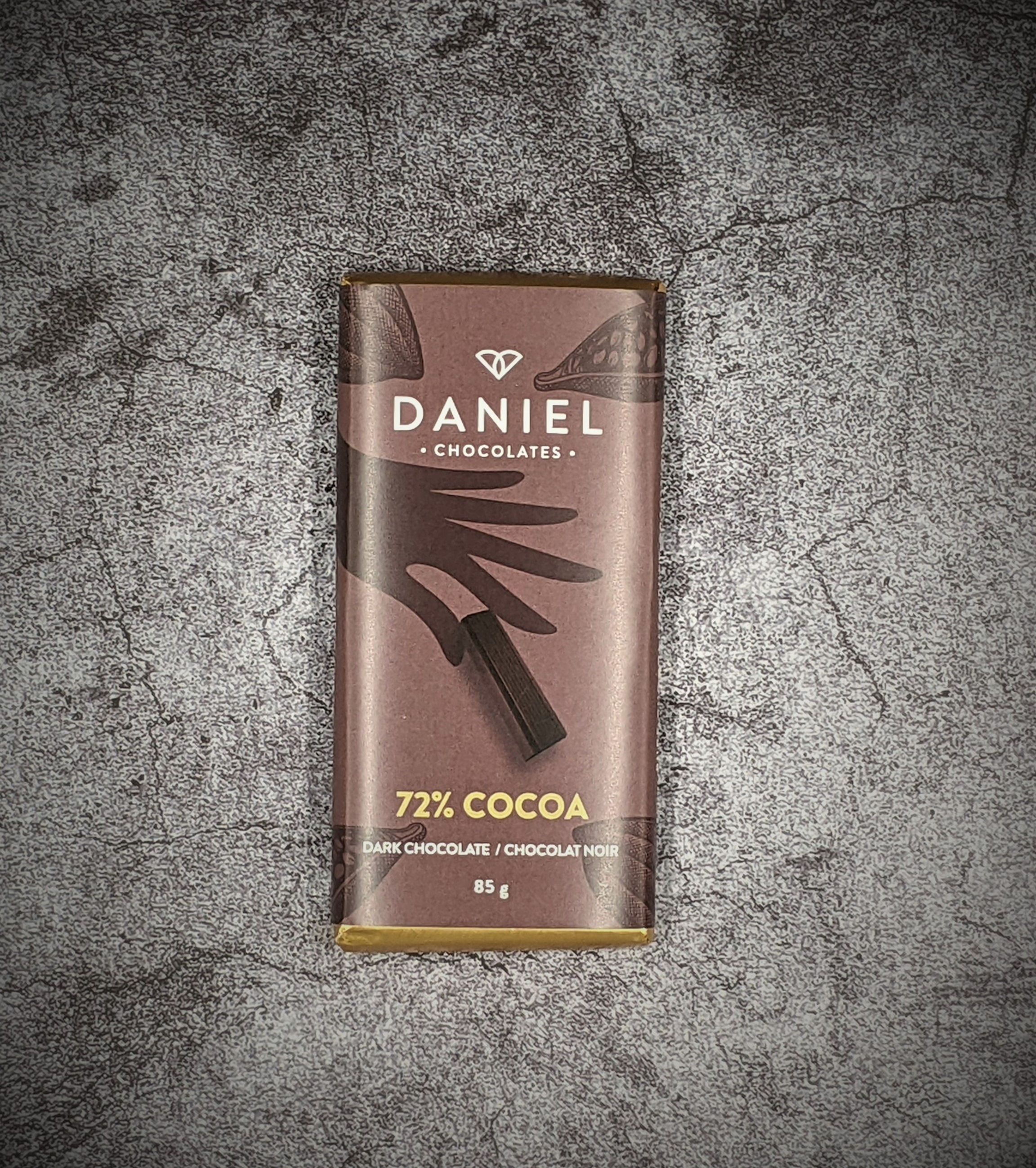 72% Cocoa Chocolate Bar (28g) by Daniel Chocolates