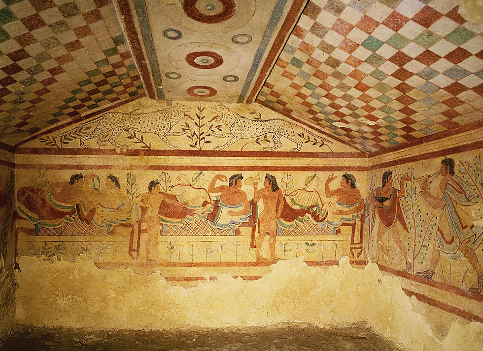 32 - related to the Tomb of the Triclinium. Tarquinia, Italy, Tomb of the Leopar