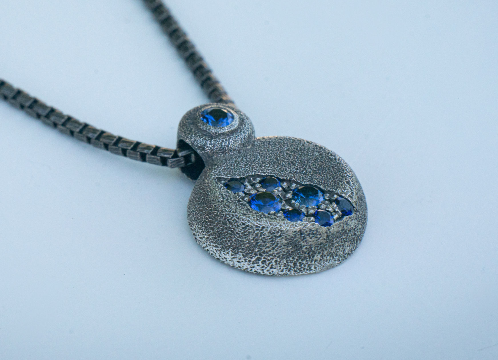 Sapphire Pavé Pendant