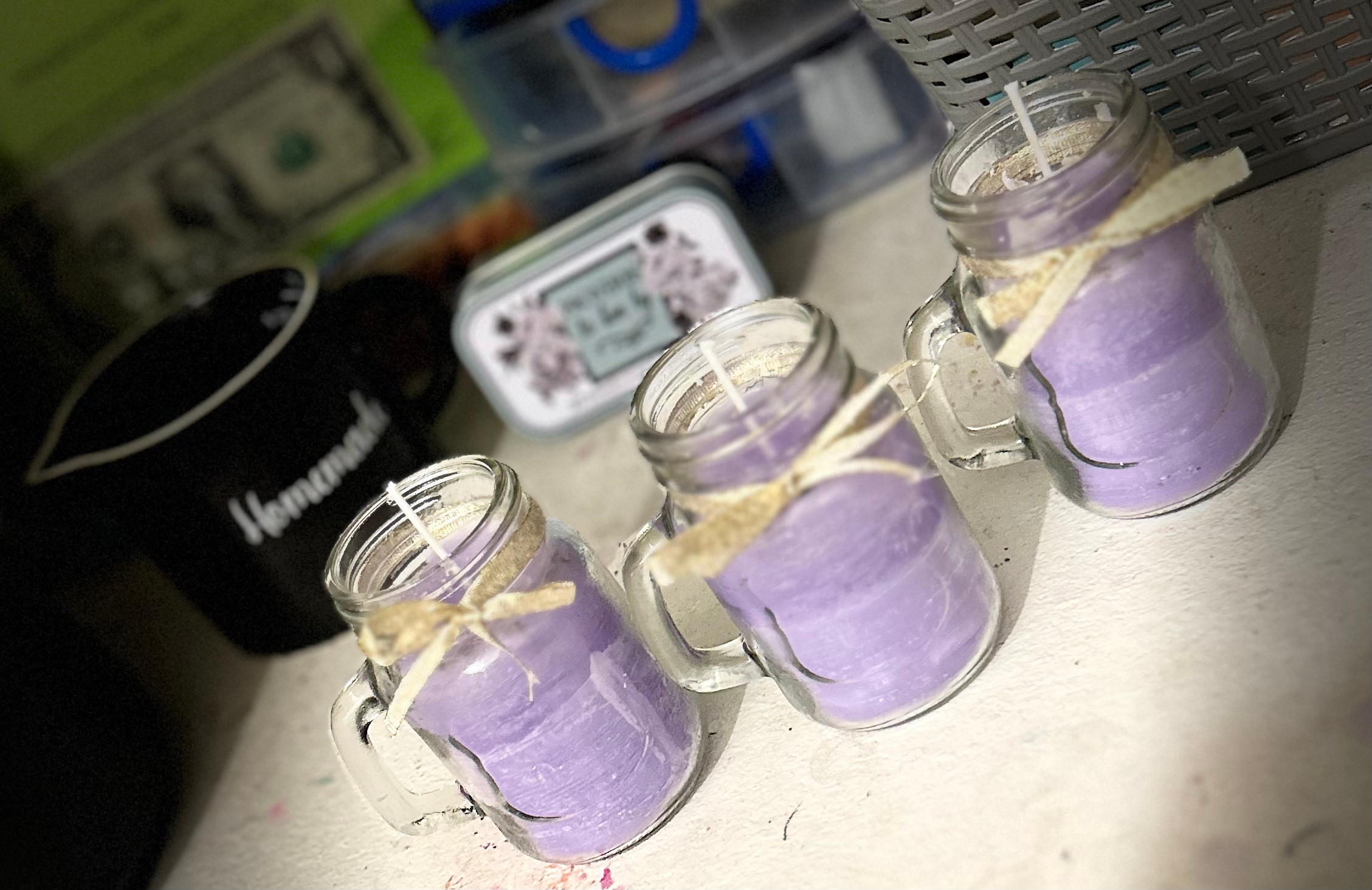 Small mason jar (any scent and color)