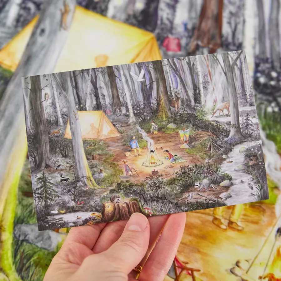 Thumbnail: Camping Seek & Find Playsilk from Sarah's Silks