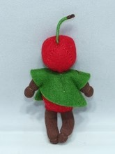Thumbnail: Cherry Babies for Seasonal Table (3.5" handmade bendable felt dolls)